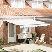 Automatikus Behúzható Napellenző LED világítással Fehér 400x300 cm