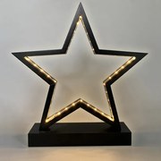 Deuba Karácsonyi csillag LED fénnyel - fekete