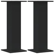 2 db fekete szerelt fa növénytartó állvány 30 x 30 x 80 cm