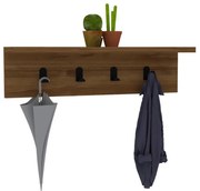 Fali fogas polccal AYLA 14,5x60 cm barna