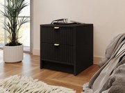 Éjjeliszekrény Rozoma 2SZ (matt fekete + arany) . 1104522