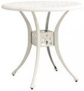 fehér öntött alumínium kerti asztal 78 x 78 x 72 cm