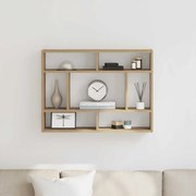 kézműves tölgy színű szerelt fa fali polc 75 x 16 x 55 cm