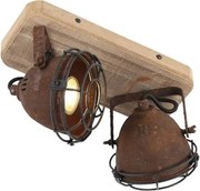 Okos spotlámpa rozsdabarna színben fával, 2 WiFi GU10-zel - Gina