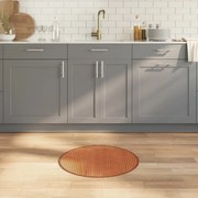 kerek barna bambusz szőnyeg 60 cm