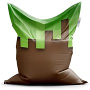 Classic babzsák Green Blocks 2 - gyerek, barna / zöld