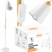 Álló Padló Lámpa Fehér 1xE27 Led Bécs Olvasáshoz