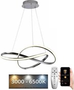 Brilagi - LED Dimmelhető csillár zsinóron COSMOWAVE LED/70W/230V króm + távirányító