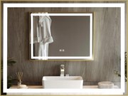 Téglalap alakú megvilágított energiatakarékos Led tükör 80x60 Lepus