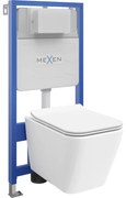 Mexen Fenix Slim, rejtett modullal és felfüggesztett WC Cube lassan eső üléssel, fehér, 61030924000