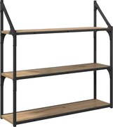 vidaXL Falpolc polcokkal Artisan tölgy 80 x 21 x 78,5 cm Faanyag