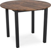 Étkezőasztal 100 cm méretben, rusztikus tölgy/fekete színben TEO