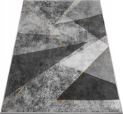 Szőnyeg 220X160 CM Nappaliba Geometrikus Szürke Fekete Csúszásgátló