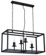 Csillár CARDIFF 4xE14/60W/230V fekete