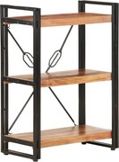 vidaXL 3 szintes tömör akácfa könyvespolc 60 x 30 x 80 cm