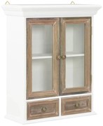 fehér szerelt fa fali szekrény 49 x 22 x 59 cm