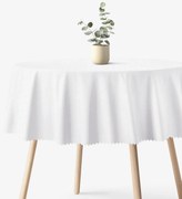 Goldea ünnepi kör alakú teflonos terítő - fehér alapon fényes négyzetek Ø 100 cm