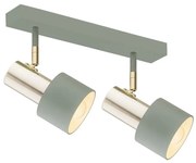 Argon 0926 - Spotlámpa DORIA 2xE27/15W/230V zöld/sárgaréz