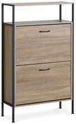 Cipősszekrény polcokkal G1007 OAK, tölgy, 2 emelet