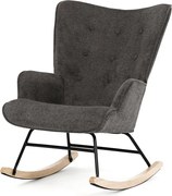 Hintaszék, szürke, szövet, AK-373 GREY2