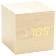 Ébresztőóra "Cube Click", juhar / narancs - Gingko