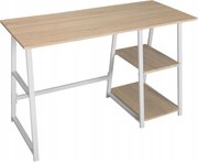 Téglalap alakú íróasztal Desk 120 x 50 x 73 cm natúr tölgy Woltu