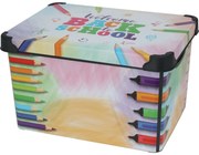 Pencils gyerek tárolódoboz fedéllel, 41 x 30 x 24 cm, 22 l, műanyag
