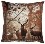 Őszi párnahuzat 45x45 cm szarvasok őszi erdőben