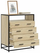 sonoma-tölgy színű szerelt fa fiókos szekrény 70x41x83,5 cm