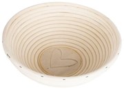 Orion Szív rattan kenyértartó, kerek, átmérő: 21 cm