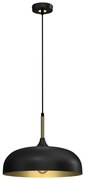 Csillár zsinóron LINCOLN 1xE27/60W/230V á. 35 cm fekete