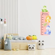 PIPPER. Textil falmatrica "Gyermek magasságmérő névvel  - Dinoszauruszok"
