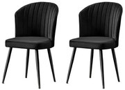 Rubi Black and Black étkezőszék szett, 2 db