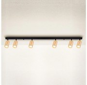 Brilagi - Spotlámpa SELE 6xGU10/30W/230V fekete/tölgy dekor