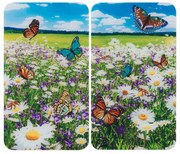 Edzett üveg tűzhely fedőlap szett 2 db-os 52x30 cm Summer Meadow – Maximex