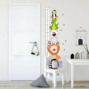 INSPIO Gyerekszoba falmatrica - Állatkás magasságmérő 180cm