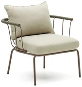 Világoszöld fém kerti fotel Salguer – Kave Home