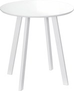 HOMCOM 72 x 72 cm-es Kerek Étkezőasztal 2 Fő Részére Modern Étkezőasztal Kiffűzött Lábakkal Konyhába, Étkezőbe és Nappaliba Fehér | Aosom