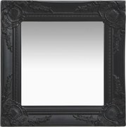 vidaXL fekete barokk stílusú fali tükör 40 x 40 cm