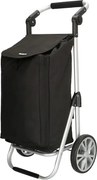 Fekete állítható bevásárlókocsi kerekeken „Hercules”