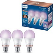 3 darabos szett Philips SMART A60 E27 LED RGB dimmelhető izzó 8,8W/230V 2200-6500K