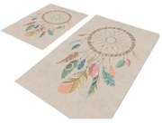 Bézs fürdőszobai kilépő szett 2 db-os 60x100 cm – Mila Home