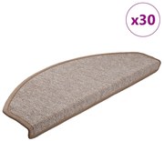 30 db világosbarna félkör alakú lépcsőszőnyeg 65 x 24 x 4 cm, nagy