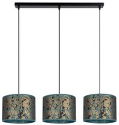 Csillár zsinóron REZO 3xE27/60W/230V arany/türkiz