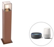 Okos álló kültéri lámpa rozsdabarna 50 cm Wifi-vel P45 - Denmark