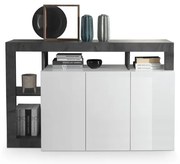 LENOR komód fehér/antracit