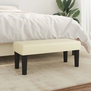 krémszínű műbőr pad 70 x 30 x 30 cm