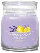 Yankee Candle Signature Lemon Lavender  illatos gyertya közepes üvegben, 368 g