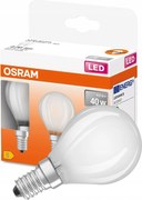2x Led izzó E14 P45 4W 40W 2700K Meleg Osram