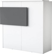 Recepciós pult LED világítással 110x40x110 cm, Fehér